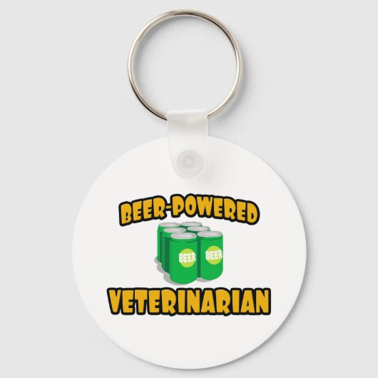 Bier-Powered Veterinarian Schlüsselanhänger (Vorderseite)