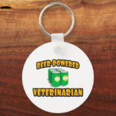 Bier-Powered Veterinarian Schlüsselanhänger (Vorderseite)