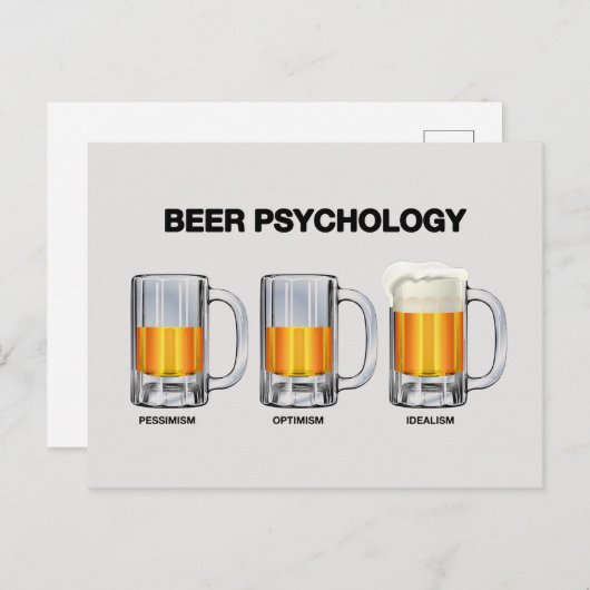 Bier-Psychologie Postkarte (Vorne/Hinten)