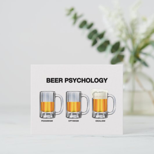 Bier-Psychologie Postkarte (Stehend Vorderseite)