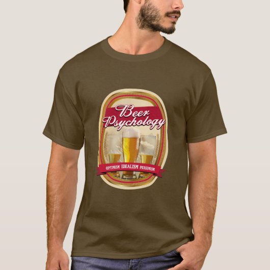 Bier-Psychologie T-Shirt (Vorderseite)