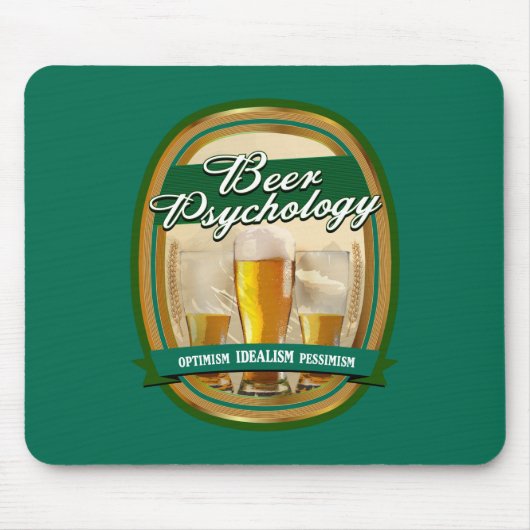 Bier Psychology Mouse Pad Mousepad (Vorne)