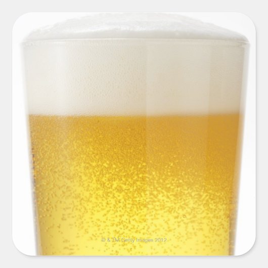 Bier Quadratischer Aufkleber (Vorderseite)