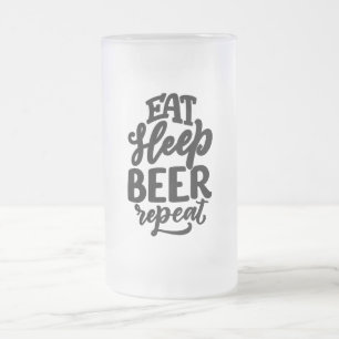 Bier Quote Typografie Mattierte Glas Bier Tasse
