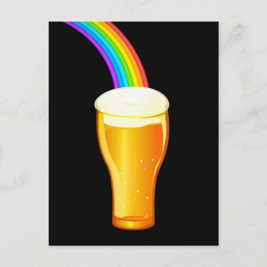 Bier Rainbow Postkarte (Vorderseite)