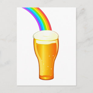 Bier Rainbow Postkarte
