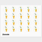 Bier Rainbow Runder Aufkleber (Blatt)