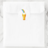 Bier Rainbow Runder Aufkleber (Tasche)