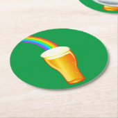 Bier Rainbow Runder Pappuntersetzer (Angewinkelt)