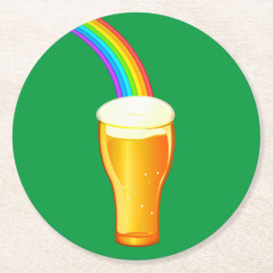Bier Rainbow Runder Pappuntersetzer
