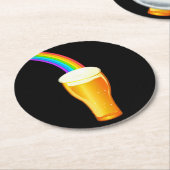 Bier Rainbow Runder Pappuntersetzer (Angewinkelt)