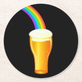 Bier Rainbow Runder Pappuntersetzer (Vorderseite)