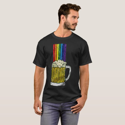 Bier Rainbow T-Shirt (Vorne ganz)
