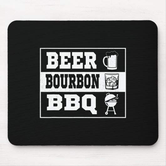 Bier Rauch Grill Schweinefleisch Byrbeque Bourbon Mousepad (Vorne)