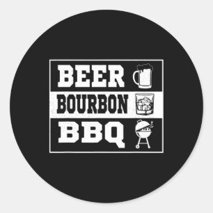 Bier Rauch Grill Schweinefleisch Byrbeque Bourbon Runder Aufkleber