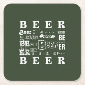 Bier Rechteckiger Pappuntersetzer (Vorderseite)