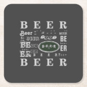 Bier Rechteckiger Pappuntersetzer (Vorderseite)