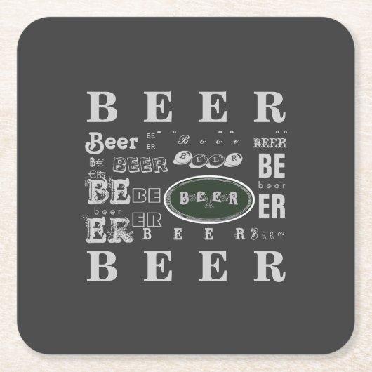 Bier Rechteckiger Pappuntersetzer (Vorderseite)