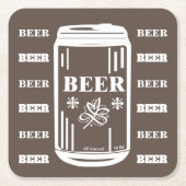 Bier Rechteckiger Pappuntersetzer (Vorderseite)