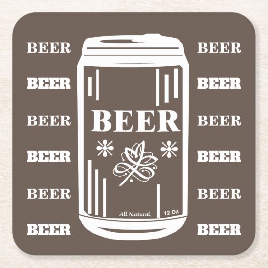 Bier Rechteckiger Pappuntersetzer (Vorderseite)