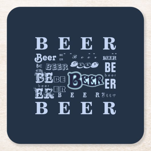 Bier Rechteckiger Pappuntersetzer (Vorderseite)