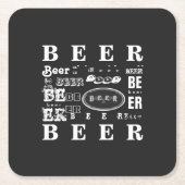 Bier Rechteckiger Pappuntersetzer (Vorderseite)