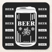 Bier Rechteckiger Pappuntersetzer (Vorderseite)
