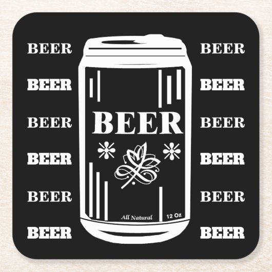 Bier Rechteckiger Pappuntersetzer (Vorderseite)