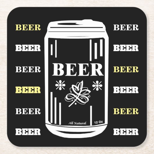 Bier Rechteckiger Pappuntersetzer (Vorderseite)