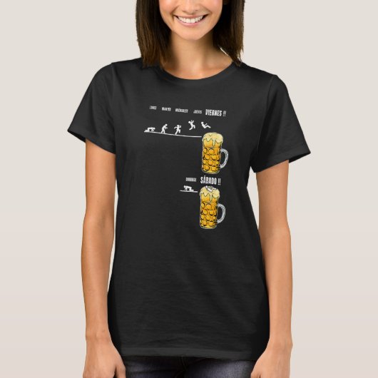 Bier-Redewendungen für Biertrinker T-Shirt (Vorderseite)