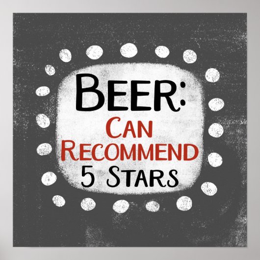 Bier Review 5 Sterne Poster Wall Art (Vorne)