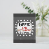 Bier Review 5 Sterne Postkarte (Stehend Vorderseite)