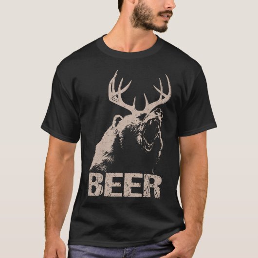 Bier-Rotwild-Bär T-Shirt (Vorderseite)