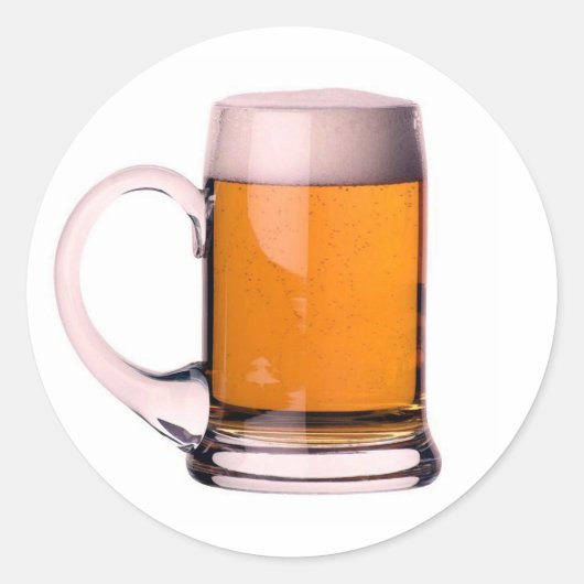 Bier Round Stickers (Vorderseite)
