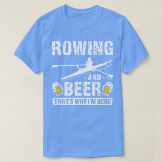 Bier Rowing Funny T-Shirt (Design vorne)