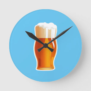 Bier Runde Wanduhr