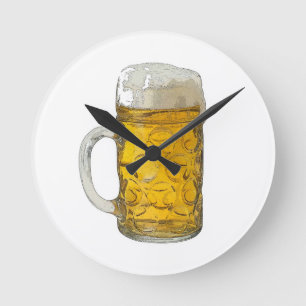 Bier Runde Wanduhr