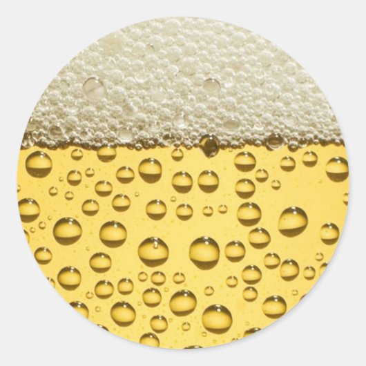 Bier Runder Aufkleber (Vorderseite)