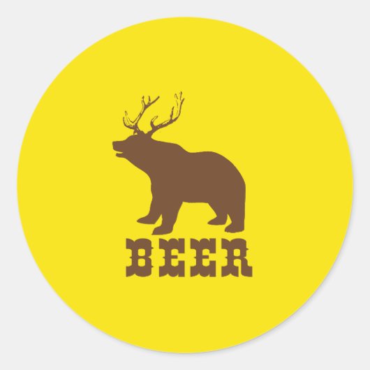 Bier Runder Aufkleber (Vorderseite)