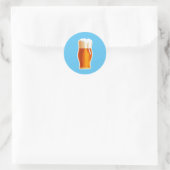 Bier Runder Aufkleber (Tasche)