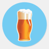Bier Runder Aufkleber (Vorderseite)