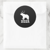 Bier Runder Aufkleber (Tasche)
