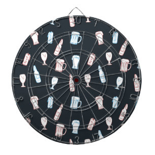 Bier Rustikale Handgezeichnete Whimsical-Bier-Männ Dartscheibe