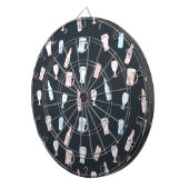 Bier Rustikale Handgezeichnete Whimsical-Bier-Männ Dartscheibe (Vorderseite rechts)