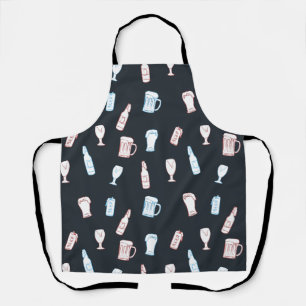 Bier Rustikale Handgezeichnete Whimsical-Bier-Männ Schürze