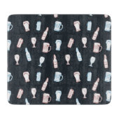 Bier Rustikale Handgezeichnete Whimsische Bier-Män Schneidebrett (Vorderseite)