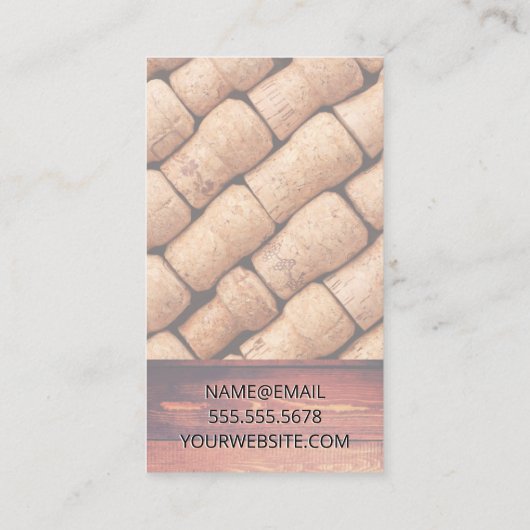 Bier Rustikales Holz | Weinberg | Wein Visitenkarte (Rückseite)