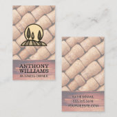 Bier Rustikales Holz | Weinberg | Wein Visitenkarte (Vorne/Hinten)