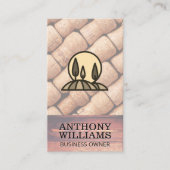 Bier Rustikales Holz | Weinberg | Wein Visitenkarte (Vorderseite)