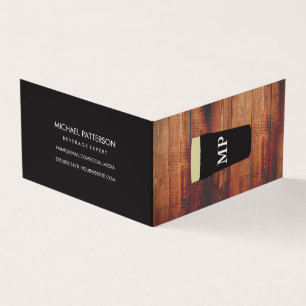 Bier Rustikales Holzelement mit Monogramm Visitenkarten